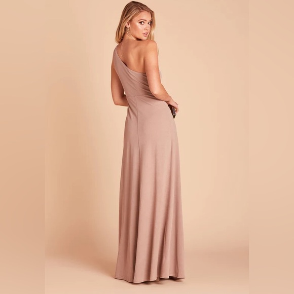Birdy Grey KIRA DRESS CREPE TAUPE LARGE NEW NWT BRIDESMAID WEDDING - Picture 2 of 5